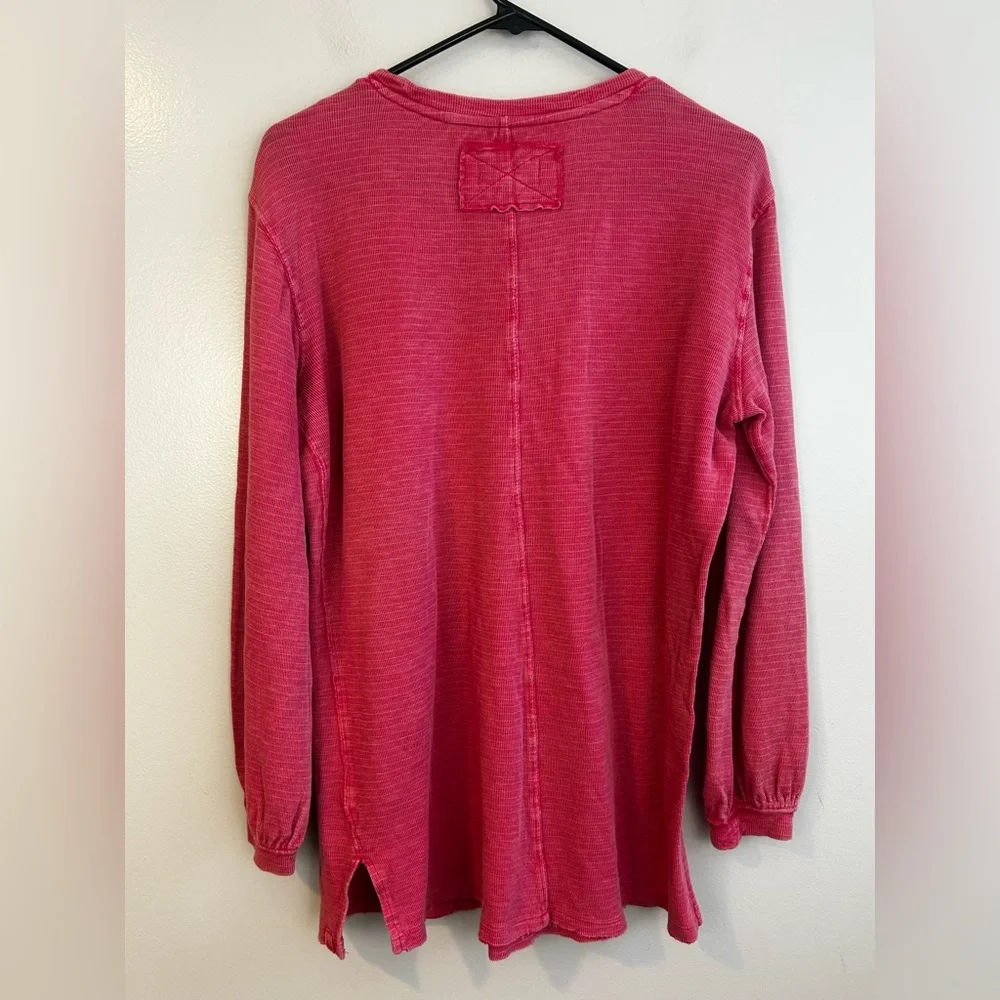 We the Free People Soul Sing Oversized Pink Long Sleeve Tee/Top Size XS